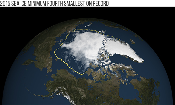 Arctic sea ice map