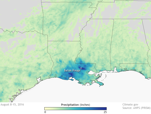 Precipitation totals map