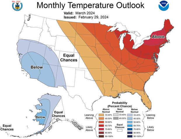 U.S. Climate Outlook For March 2024 | NOAA Climate.gov