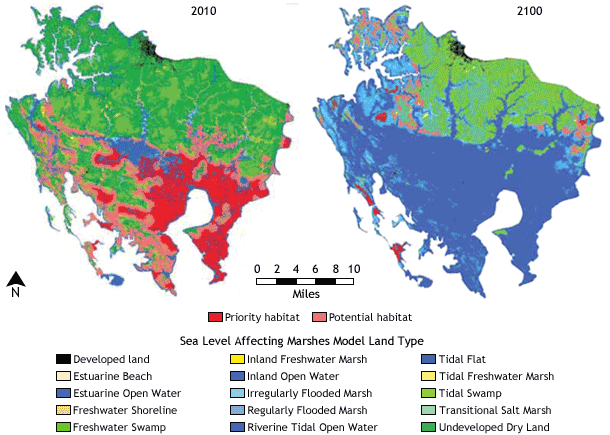 Affected habitat maps