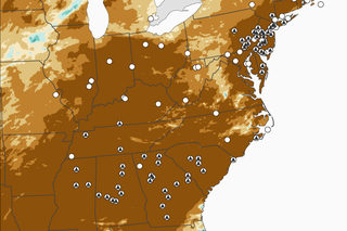 Map image for Drought expands in the East following exceptionally dry October