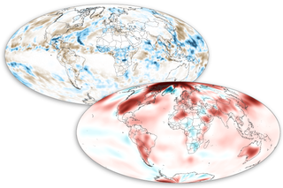 Map image for Global temperature and precipitation for October 2024